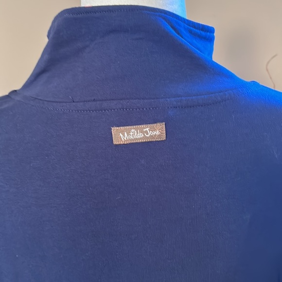 Matilda Jane Navy Blue Button Up ruffle hem Jacket szM - Picture 8 of 10